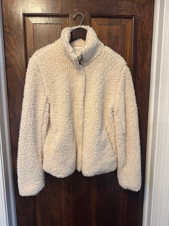 Thread & Supply Cream Teddy Jacket Size M - Picture 2 of 3